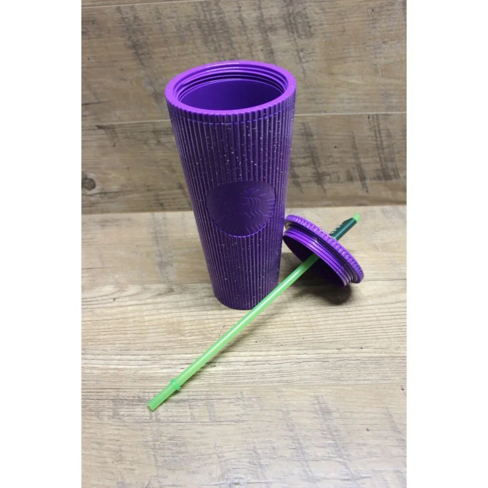 Starbucks 2024 Fall‎ Halloween purple splatter glow in dark 24oz venti tumbler